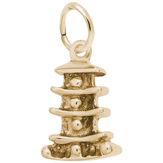 Elegant Pagoda Charm for Travel Lovers - International Souvenir 0652