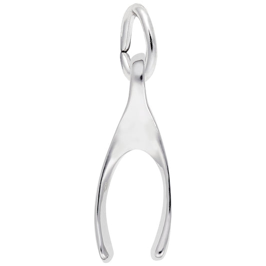 Small Wishbone Charm for Good Luck in Gaming & Life 0676