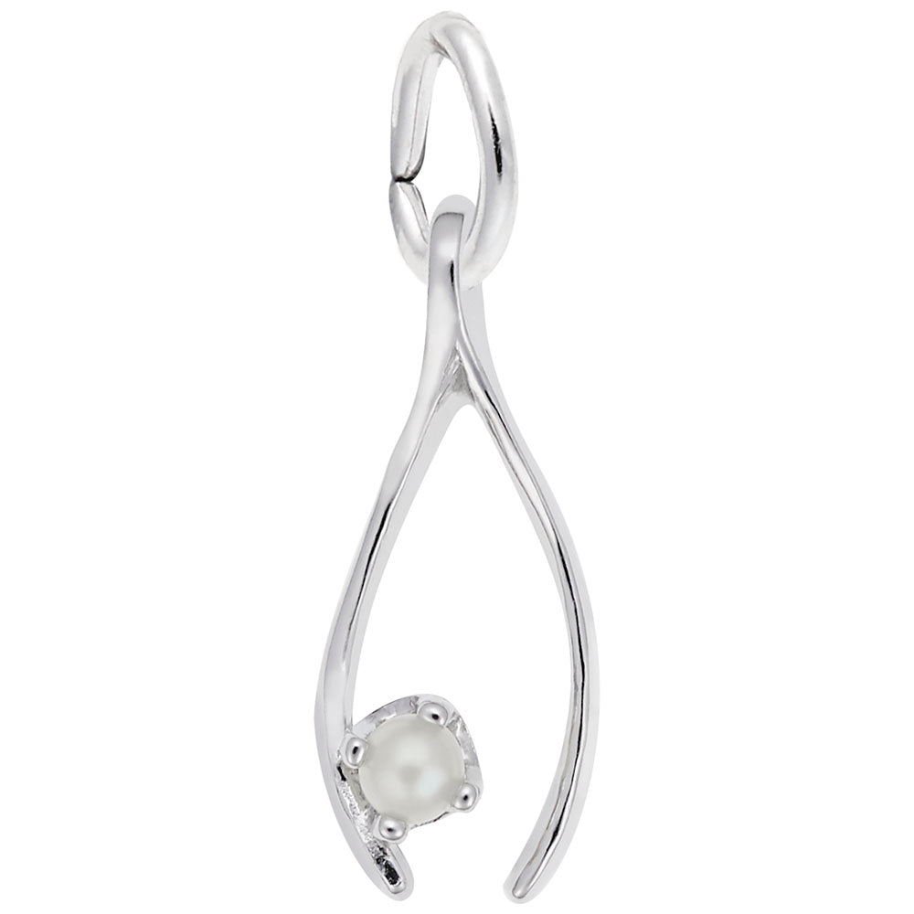 Wishbone Pearl Charm for Good Luck in Gaming & Life 0677
