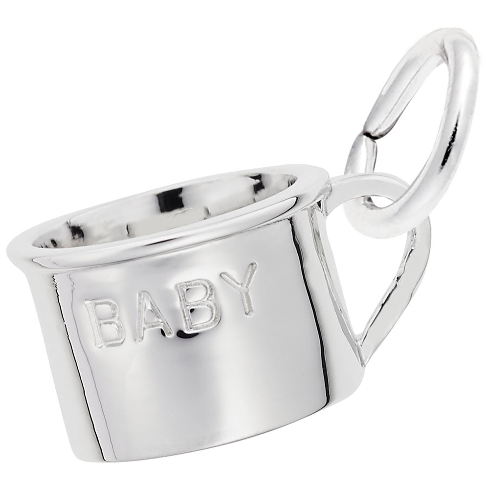 Personalized Inscribed Baby Cup Charm for Family & Friendship 0689
