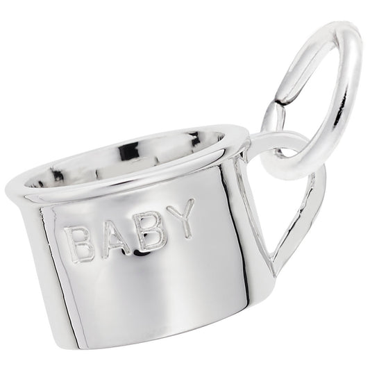 Personalized Inscribed Baby Cup Charm for Family & Friendship 0689