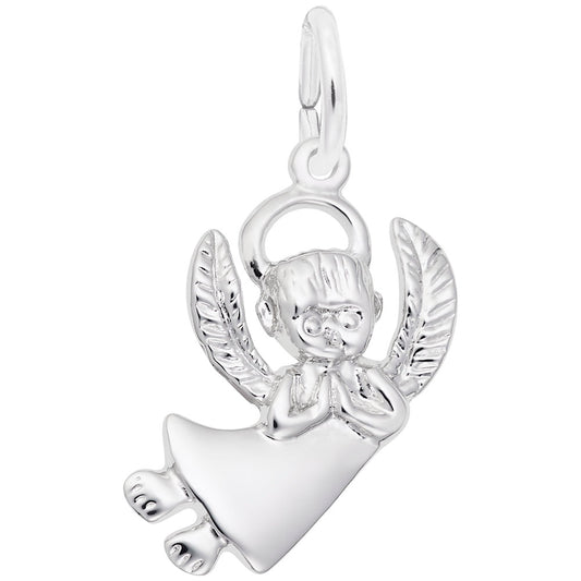 Sympathy Flat Praying Angel Boy Charm for Love & Remembrance 0704