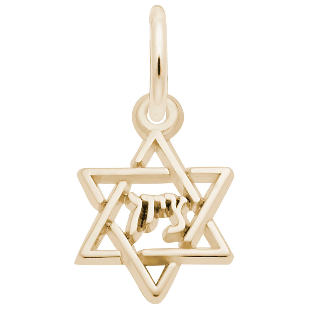 Mazel Tov Star of David Accent Charm for Special Occasions 0770