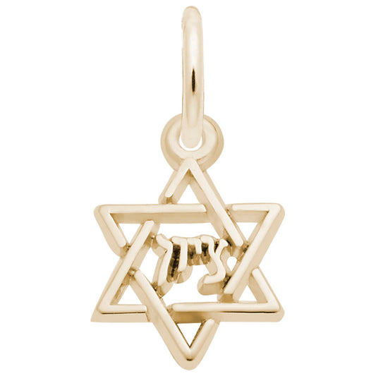 Mazel Tov Star of David Accent Charm for Special Occasions 0770