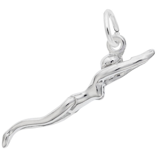 Elegant Female Swimmer Charm for Swimming Enthusiasts 0786