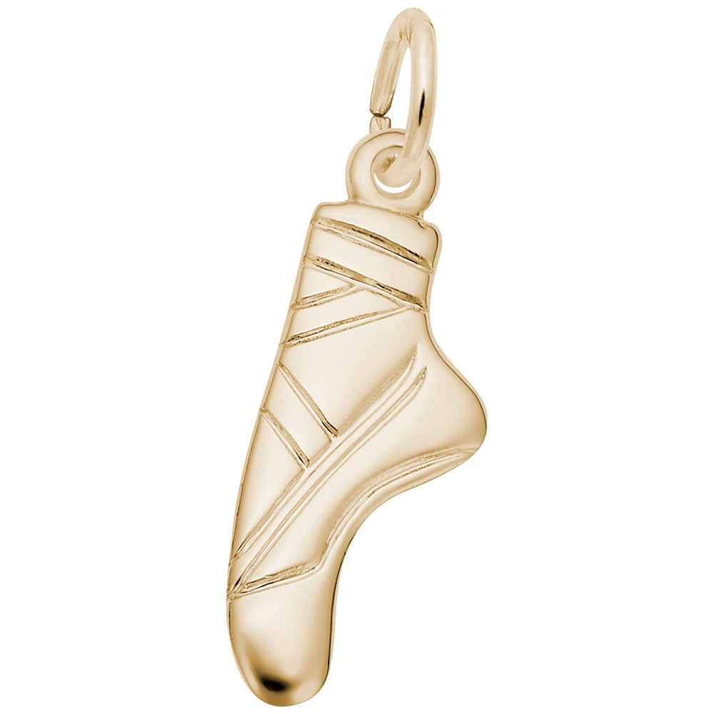 Elegant Flat Ballet Pointe Shoe Charm for Dance Lovers 0789