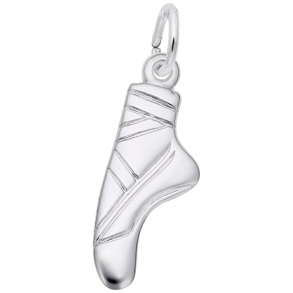 Elegant Flat Ballet Pointe Shoe Charm for Dance Lovers 0789