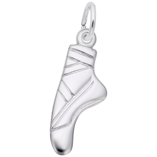 Elegant Flat Ballet Pointe Shoe Charm for Dance Lovers 0789