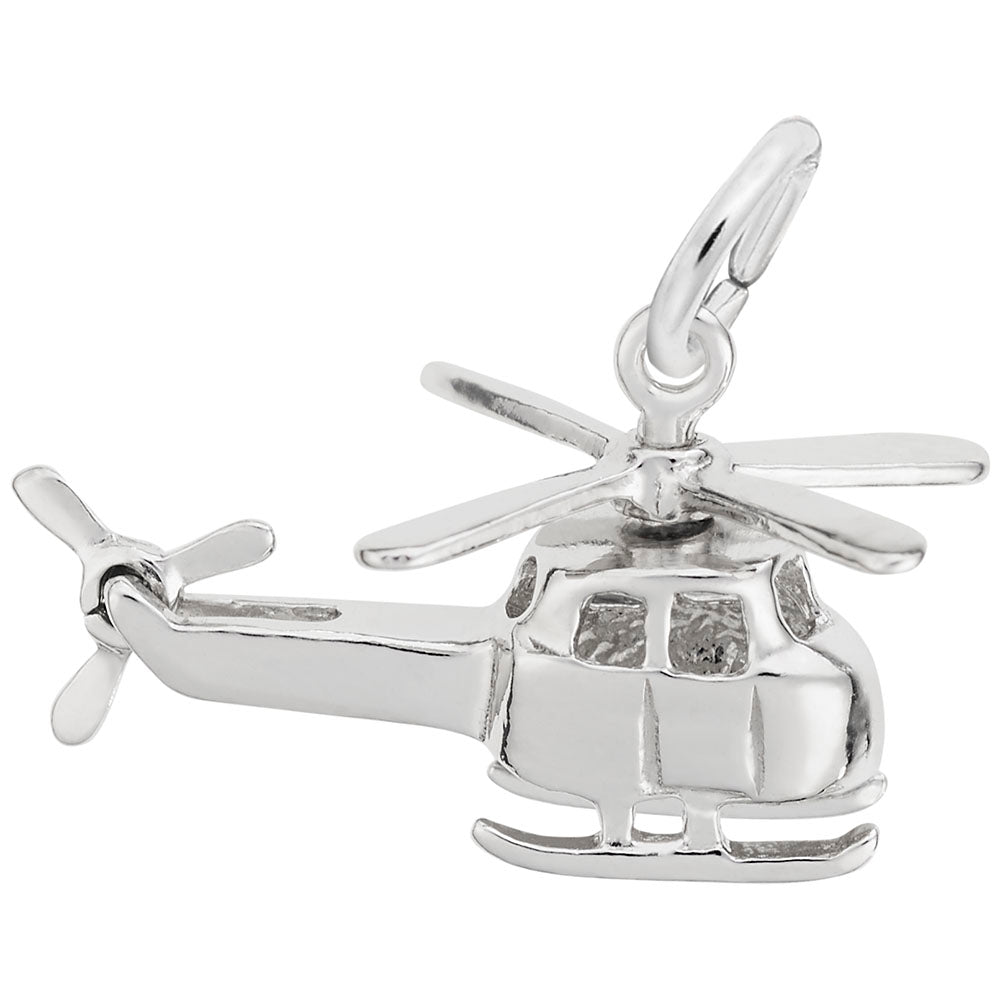 Small Helicopter Charm - Unique Aviation Jewelry for Collectors 0790