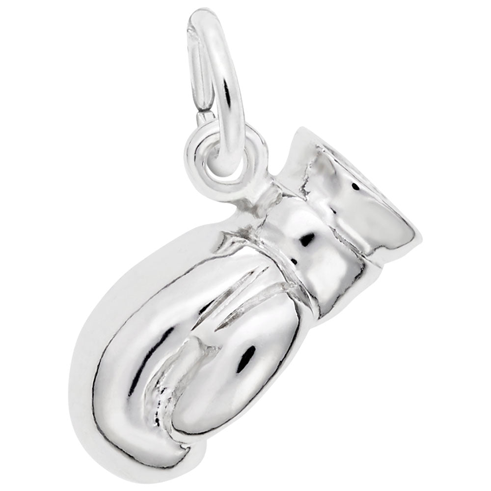Boxing Glove Charm - Sterling Silver Sports Jewelry for Fans 0833