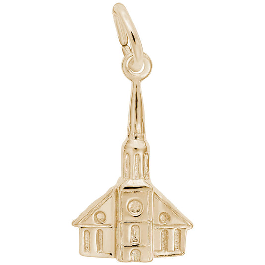 Steeple Church Charm for Weddings - Elegant Religious Keepsake 0875