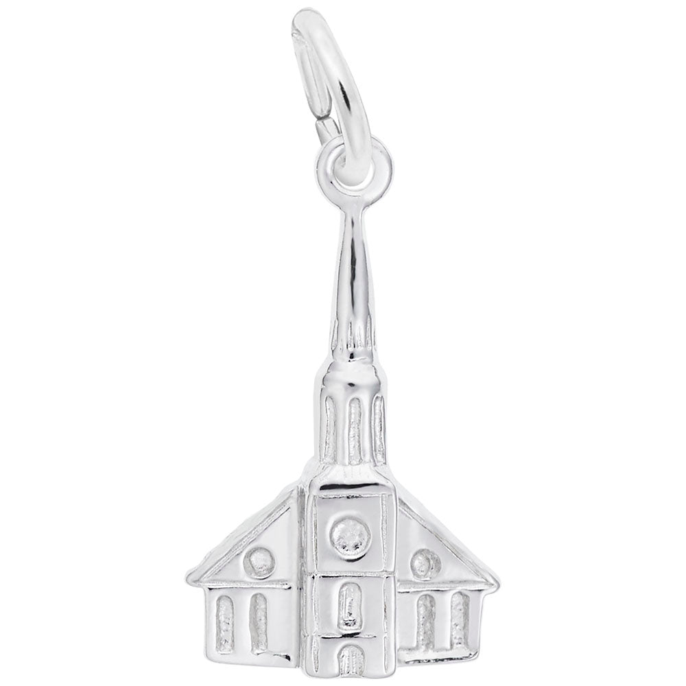 Steeple Church Charm for Weddings - Elegant Religious Keepsake 0875