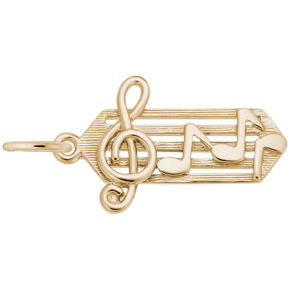 Small Music Staff Charm - Elegant Musical Note Jewelry Accessory 0925
