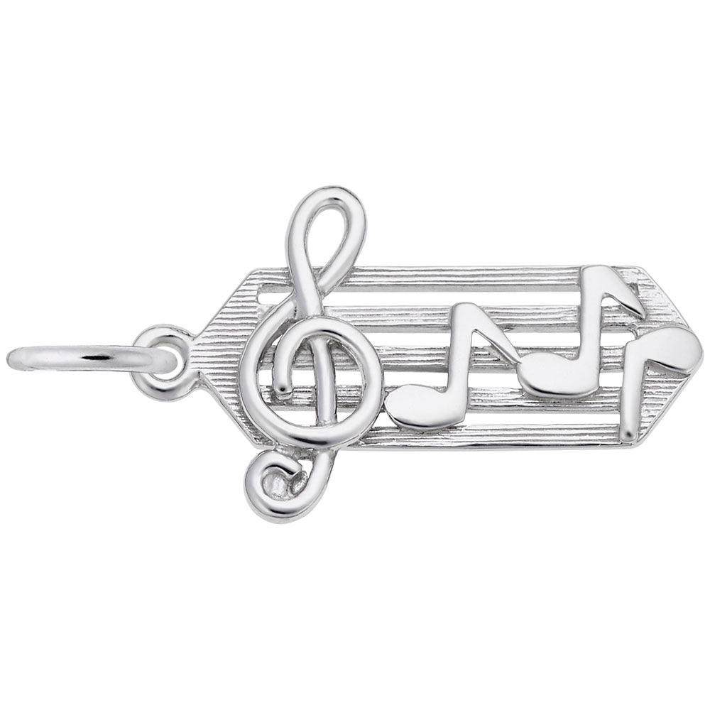 Small Music Staff Charm - Elegant Musical Note Jewelry Accessory 0925