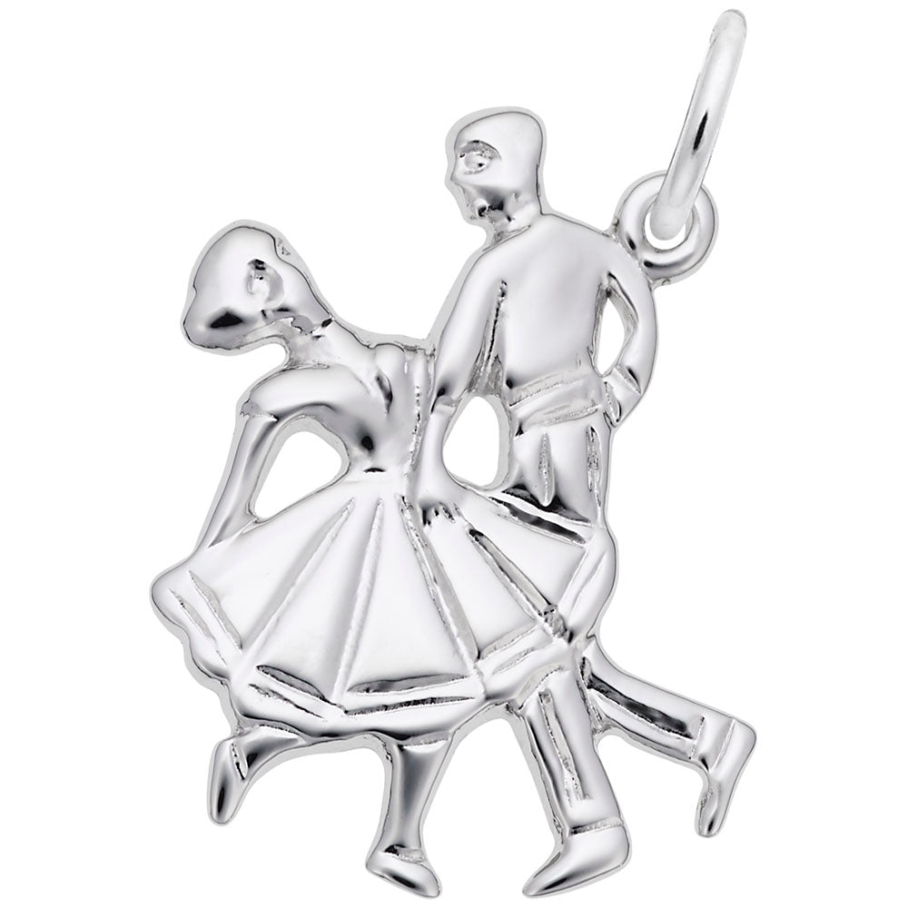 Dancing Couple Charm - Elegant Dance-Themed Jewelry for Collectors 0979
