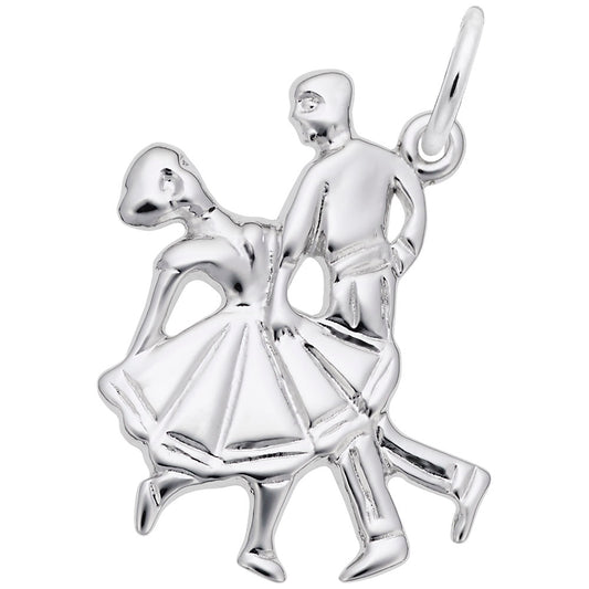 Dancing Couple Charm - Elegant Dance-Themed Jewelry for Collectors 0979