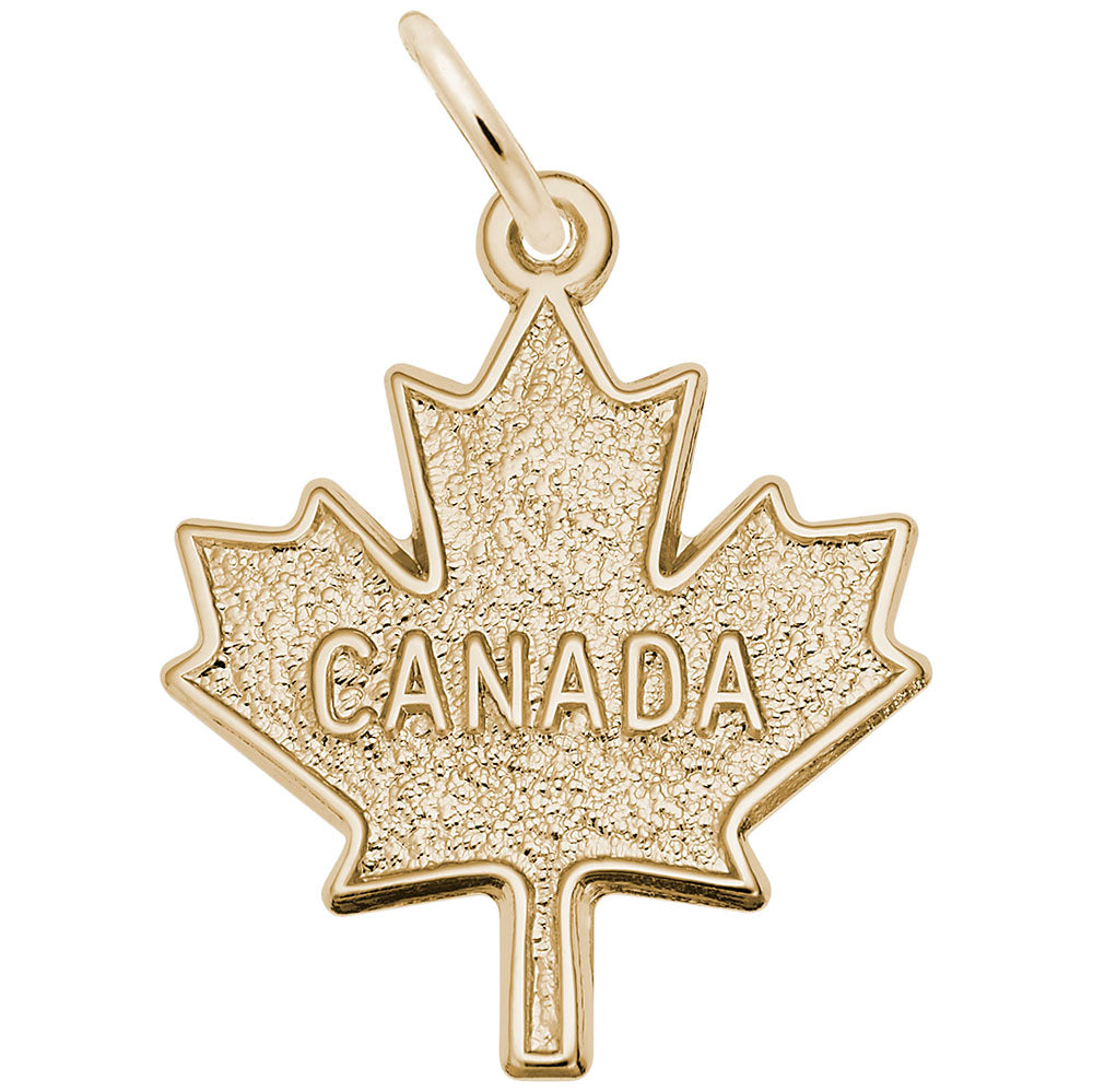 Flat Canada Maple Leaf Charm - Symbol of Patriotism & Pride 0997
