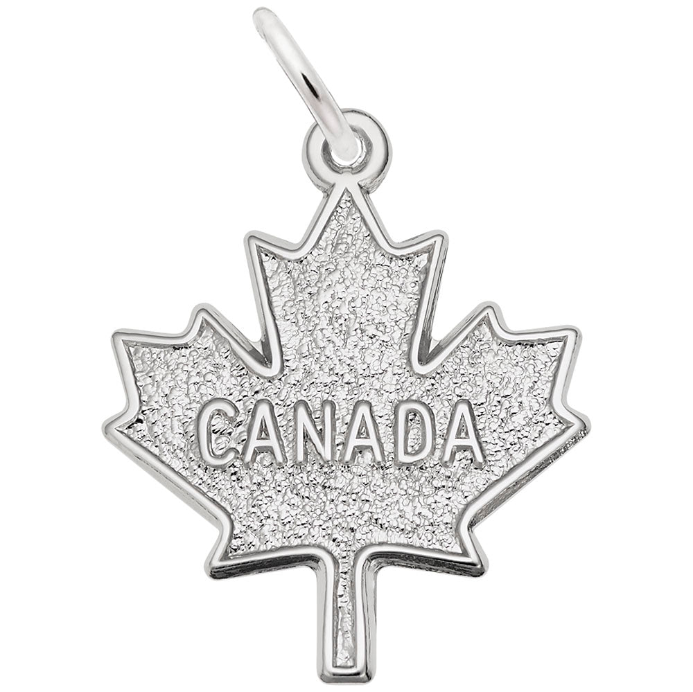 Flat Canada Maple Leaf Charm - Symbol of Patriotism & Pride 0997