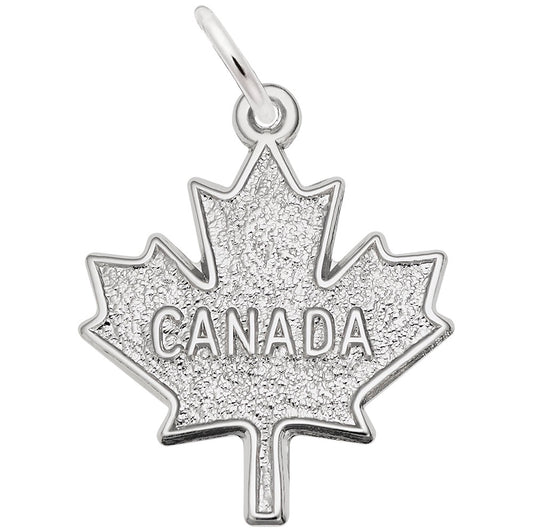 Flat Canada Maple Leaf Charm - Symbol of Patriotism & Pride 0997