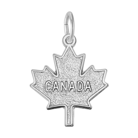 Flat Canada Maple Leaf Charm