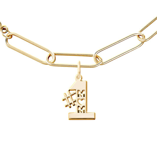 Number One Mom Bracelet Set - Gold Plate, 7" Plate
