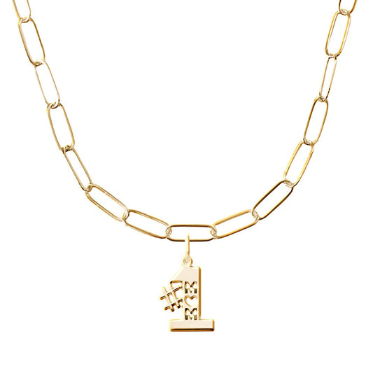 Number One Mom Necklace Set - Rhodium Plated Sterling Silver, 16" Silver