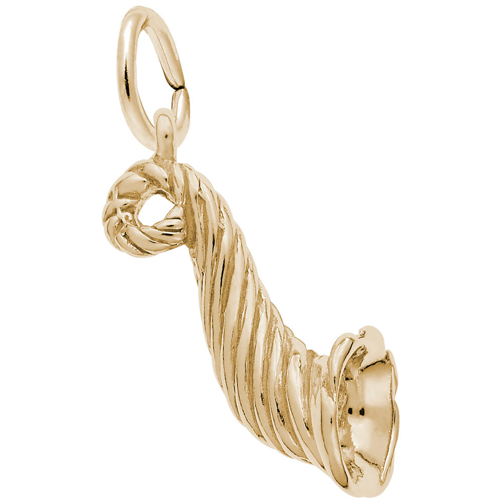 Fall Horn of Plenty Charm - Autumn Harvest Jewelry Accessory 1000