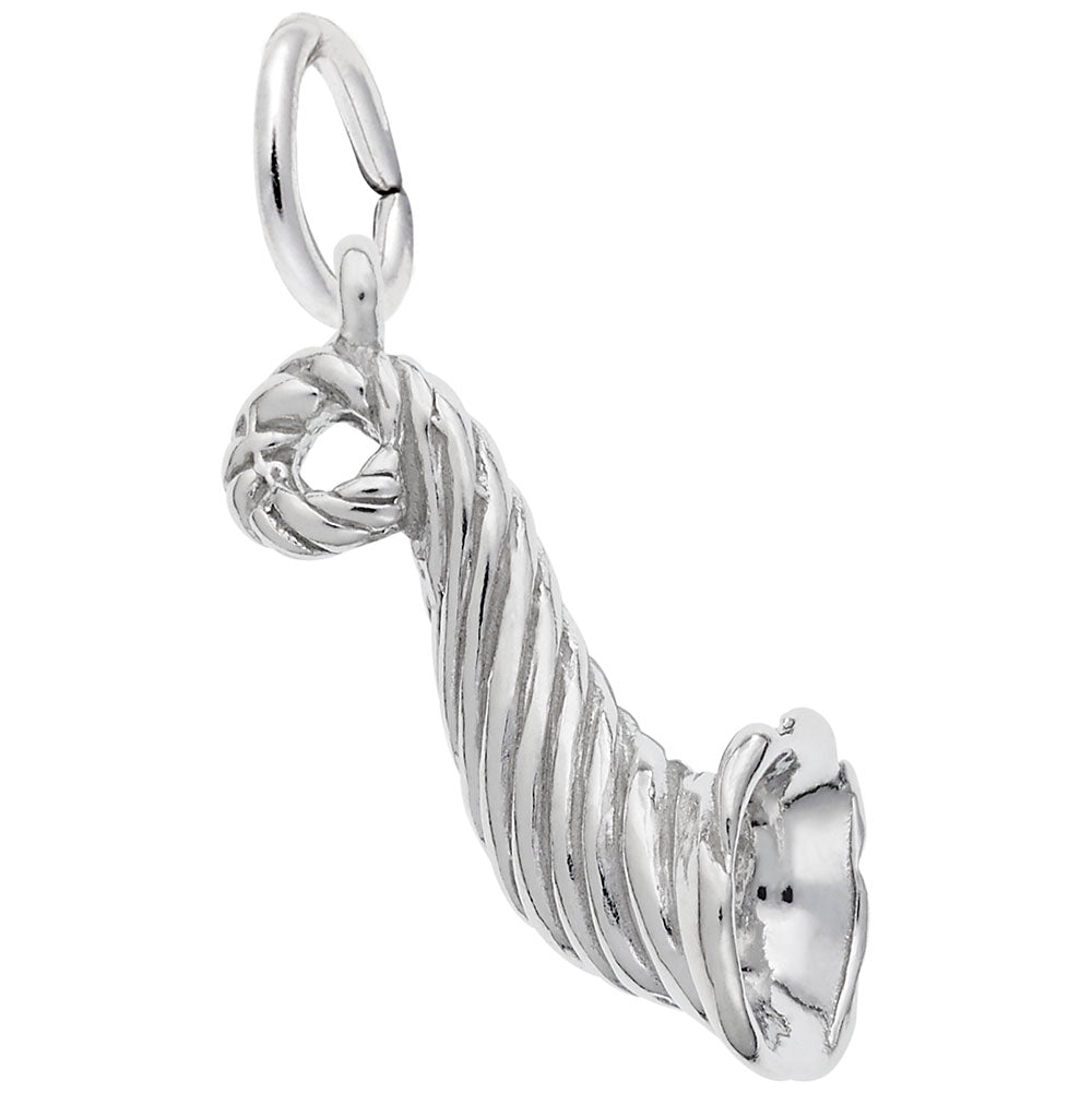 Fall Horn of Plenty Charm - Autumn Harvest Jewelry Accessory 1000