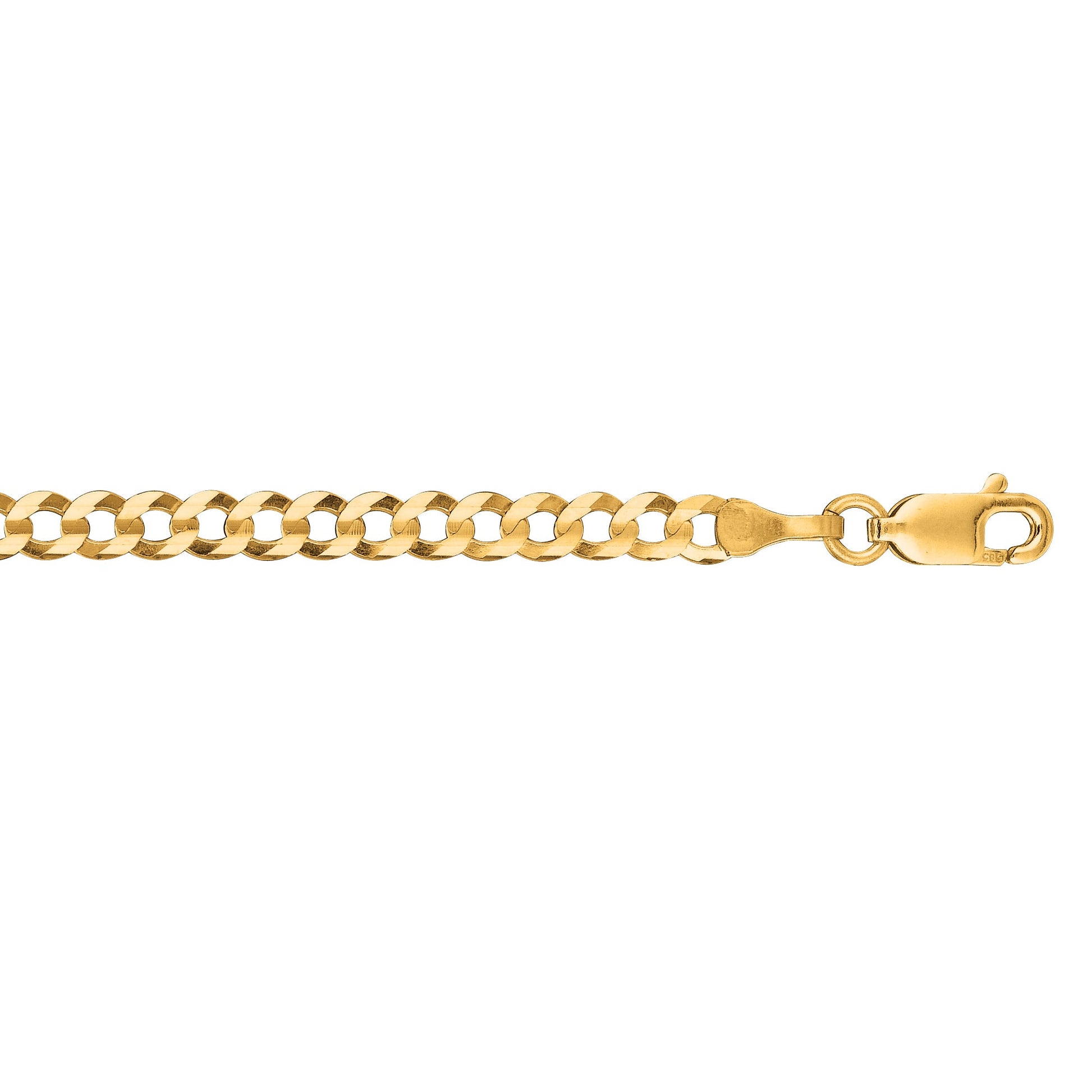 Royal Chain 10K Gold 3.2mm Comfort Curb Chain 100CC