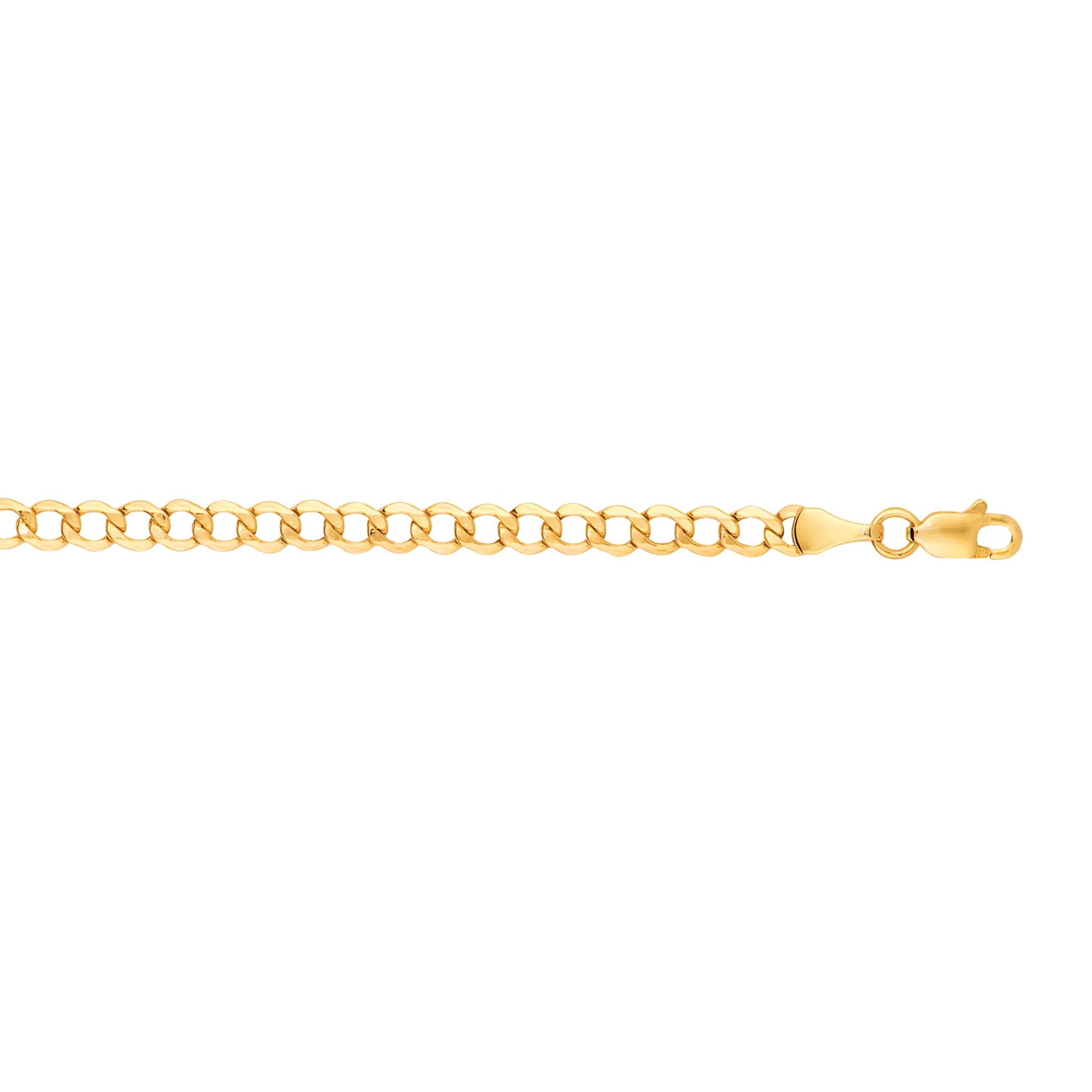 Royal Chain 10K Gold 4.4mm Lite Comfort Curb Chain 100LCRB