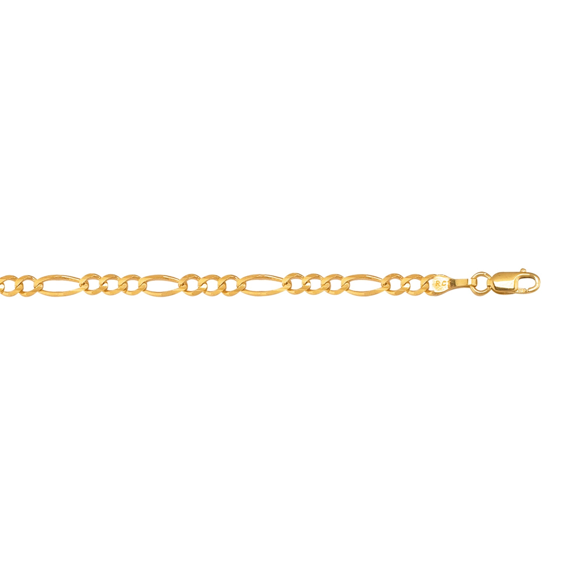 Royal Chain 10K Gold 3.7mm Figaro Chain  100RFIG