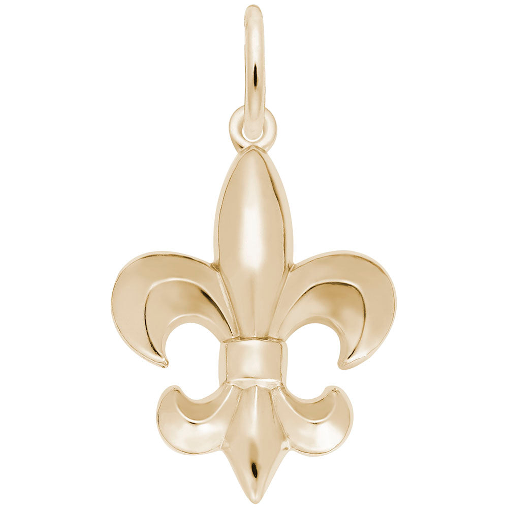 3D Fleur de Lis Charm - Elegant France Travel Jewelry Accessory 1024