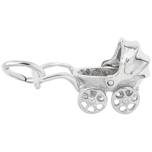 Canopy Baby Carriage Charm - Adorable Family Friendship Keepsake 1018