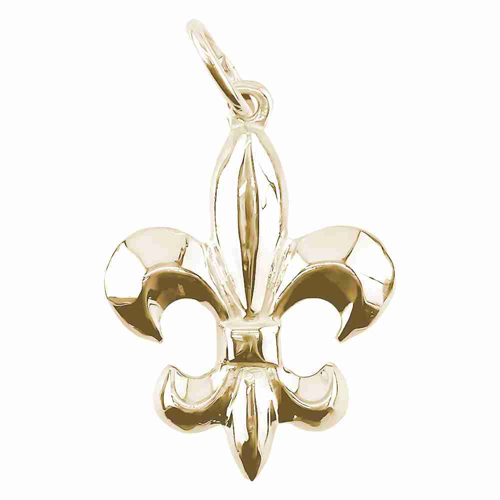 3D Fleur de Lis Charm - Elegant France Travel Jewelry Accessory 1024