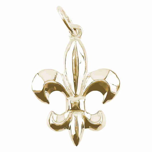 3D Fleur de Lis Charm - Elegant France Travel Jewelry Accessory 1024