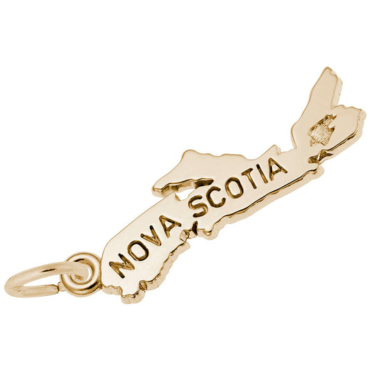 Nova Scotia Map Charm - Travel Souvenir Jewelry for Adventurers 1031