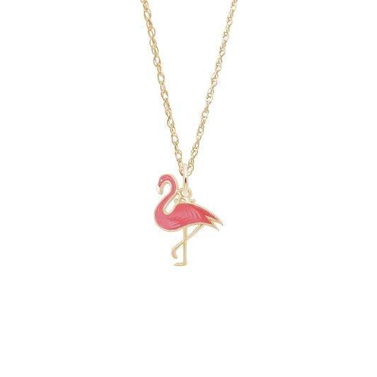 Painted Flamingo Necklace Set