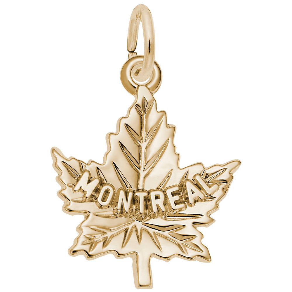 Montreal Maple Leaf Charm - Travel Souvenir Jewelry Gift 1043