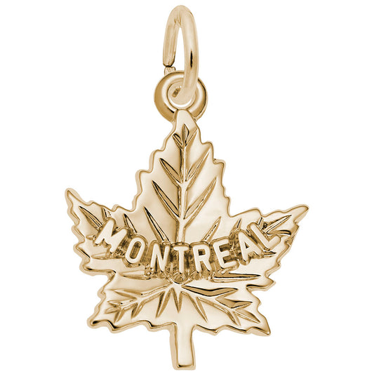 Montreal Maple Leaf Charm - Travel Souvenir Jewelry Gift 1043