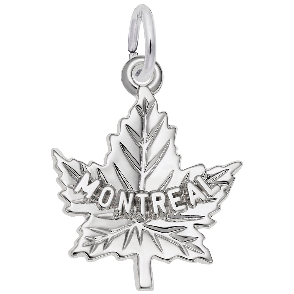 Montreal Maple Leaf Charm - Travel Souvenir Jewelry Gift 1043