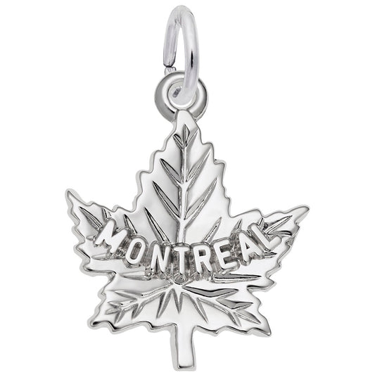 Montreal Maple Leaf Charm - Travel Souvenir Jewelry Gift 1043