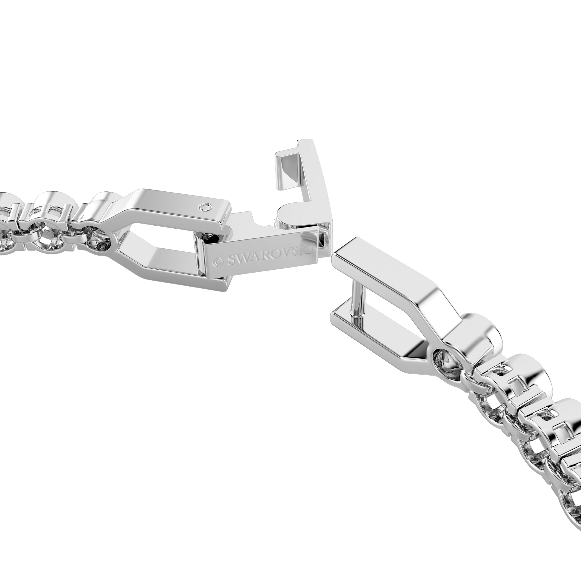 Imber Emily Tennis bracelet, Round cut, White, Rhodium plated