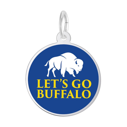 Let's Go Buffalo Blue and Yellow Disc - 14K Gold