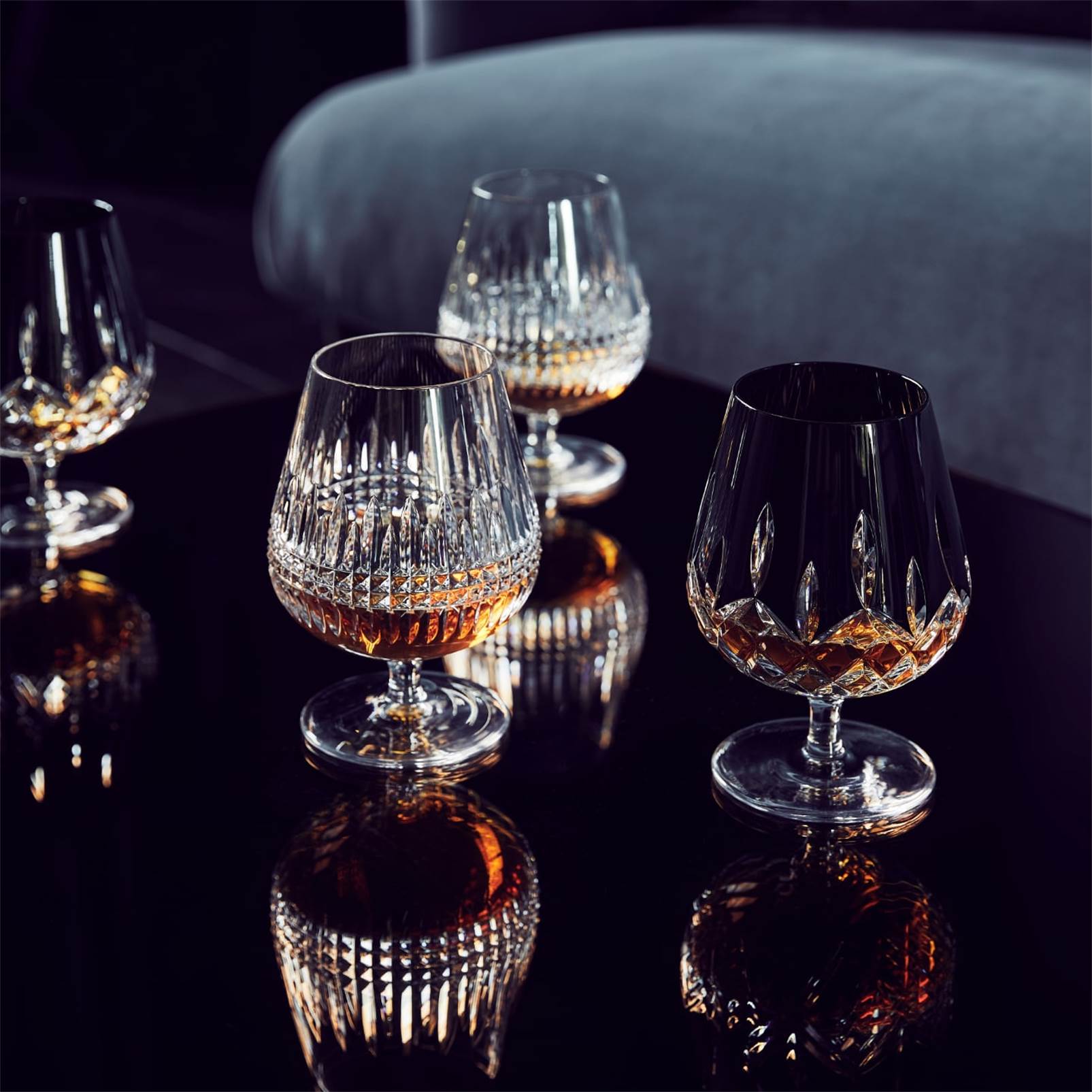 Water Ford Black Brandy Balloon 17oz Set of 2 1062021