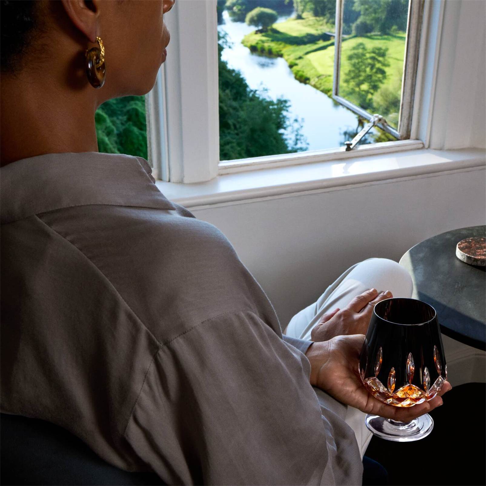 Water Ford Black Brandy Balloon 17oz Set of 2 1062021