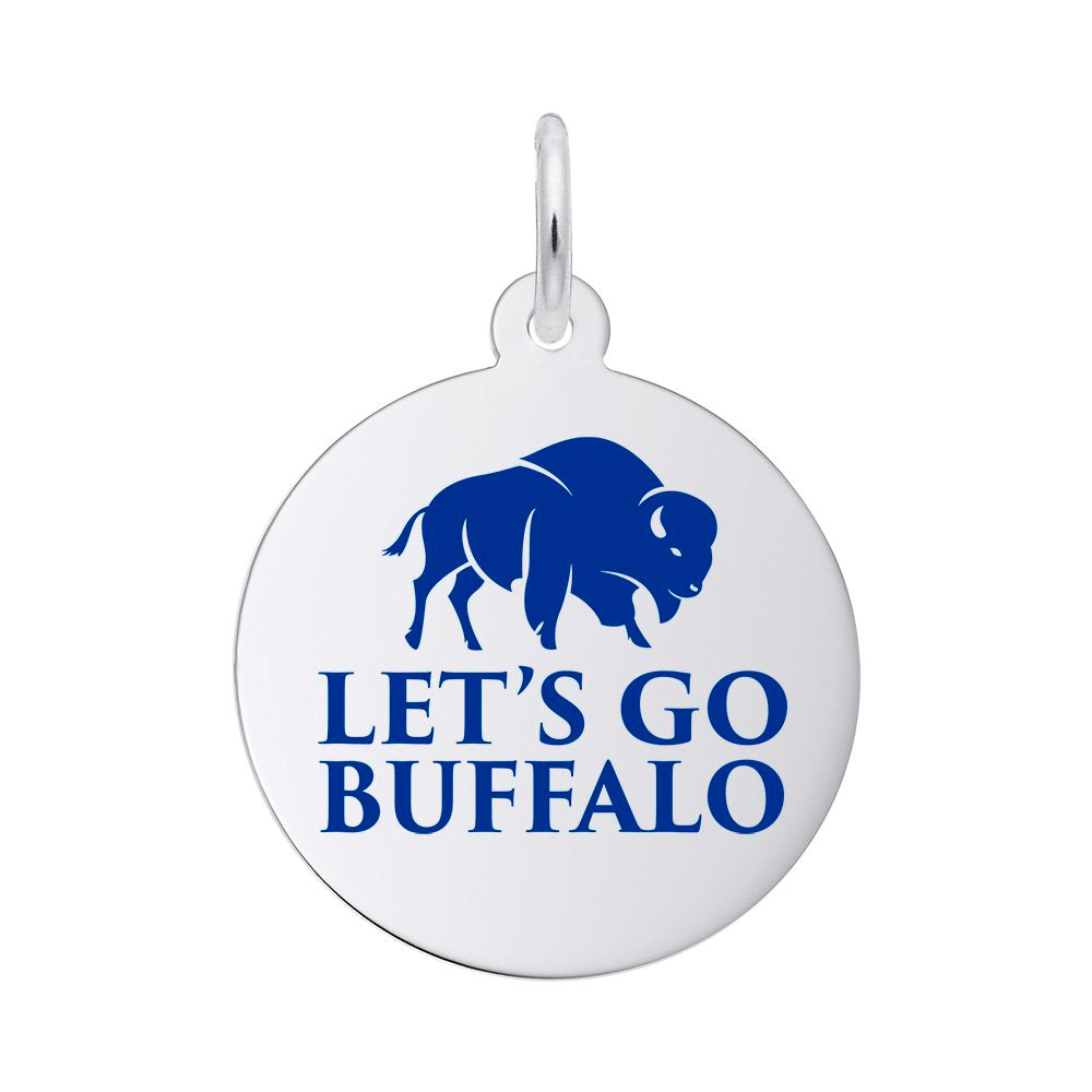 Painted Let's Go Buffalo Disc Charm for Travel Lovers 1071-001