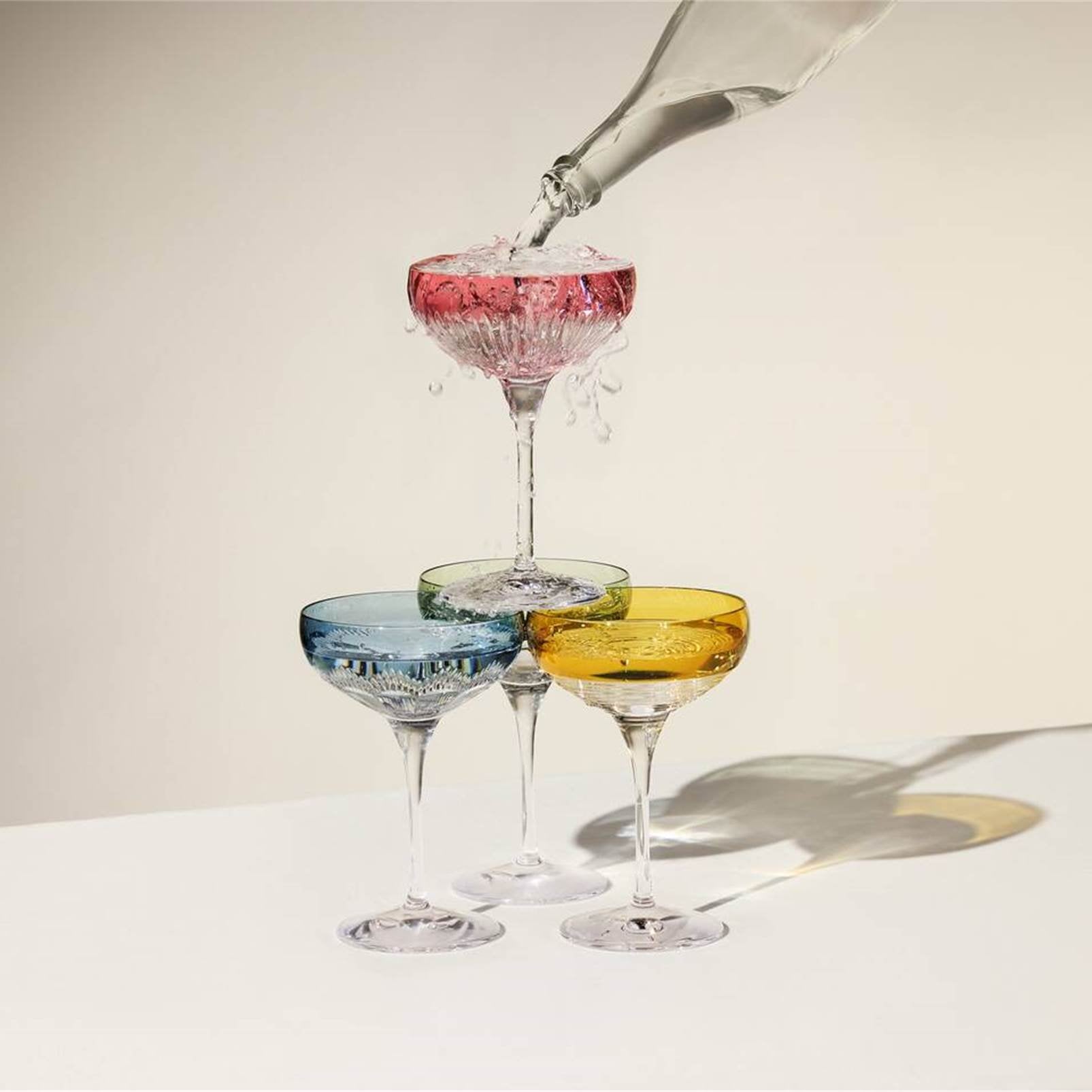 Water Ford Color Coupe 9oz Mixed Set of 4 1079442