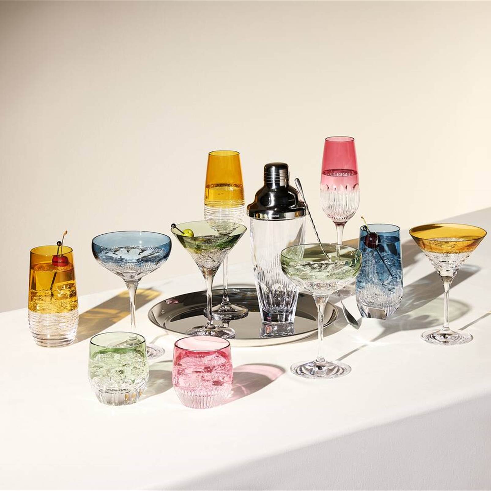 Water Ford Color Coupe 9oz Mixed Set of 4 1079442