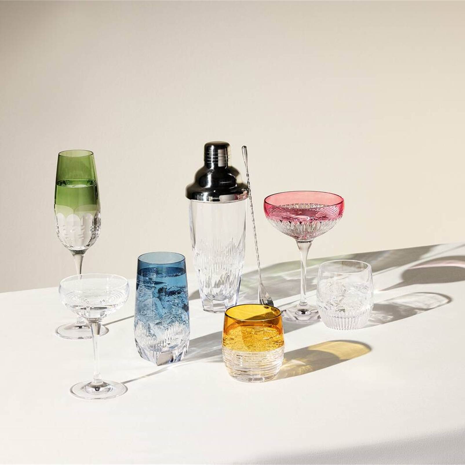 Water Ford Color Flute 11oz Mixed Set of 4 1079444