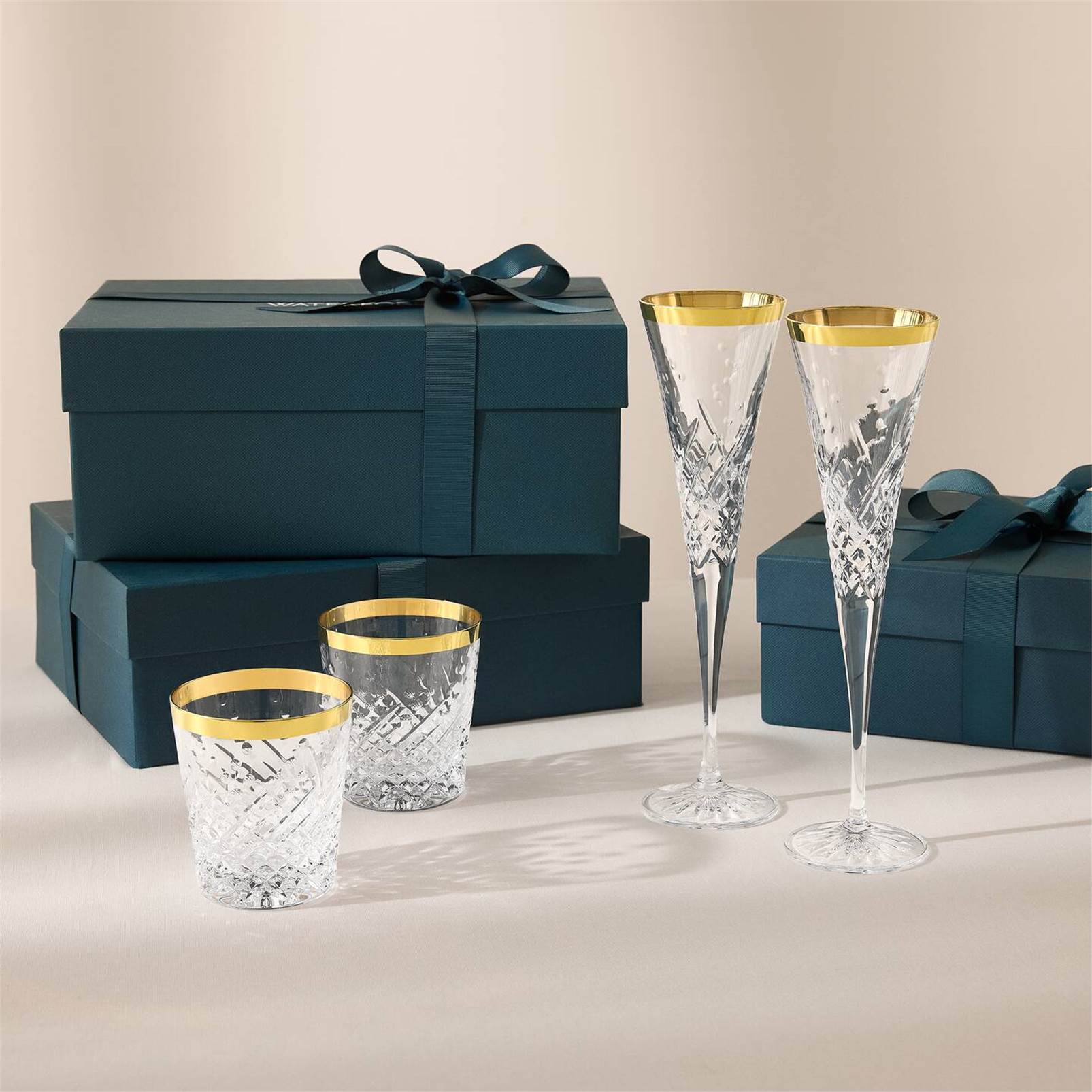 Water Ford Gilded Toasting Flute 4.5oz Set of 2 1080787